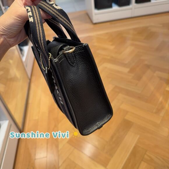 NWT Coach Smith Mini Tote Bag CCF80 pebbled leather/Gold/Black Multi - Picture 2 of 6